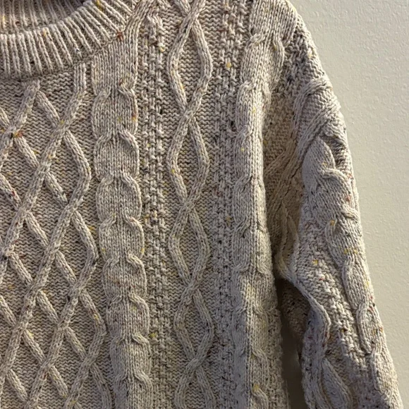 J. Crew Factory Textured Knit Sweater in Beige Speckled - Picture 4 of 5